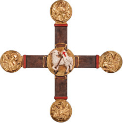 Cruz con Evangelistas y Cordero Pascual